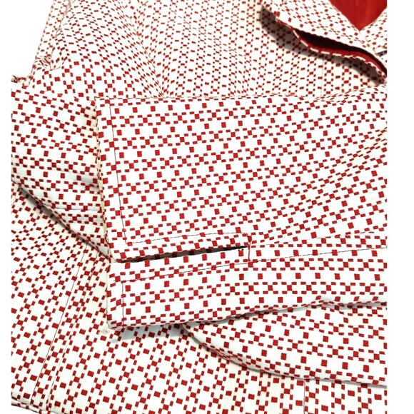 Apt. 9 Lined Hidden Buttons Cotton Blend Coat Stretch Red White Womens Size 6 - Picture 9 of 9